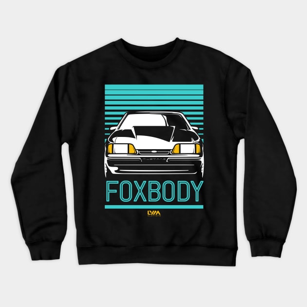 Foxbody Ford Mustang Notch Retro Crewneck Sweatshirt by LYM Clothing